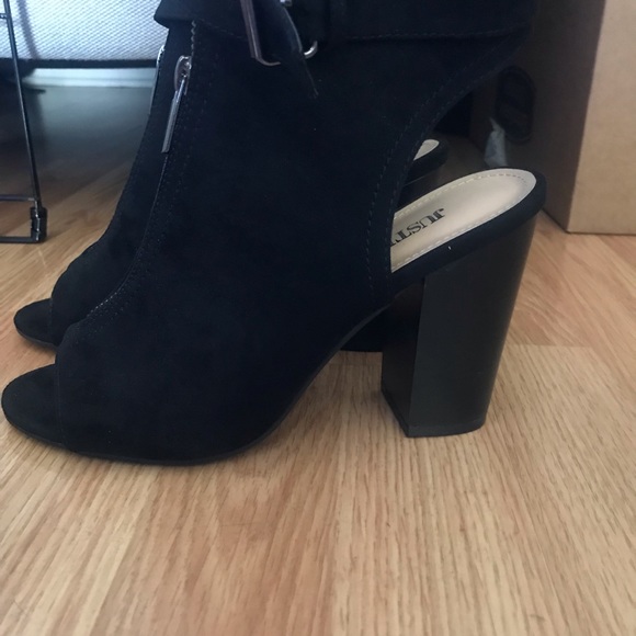 Just fab black open toe booties - Picture 3 of 6